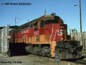 Image of SP SD40R in Daylight paint, Copyright Rob Sarberenyi 1986, 1997